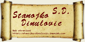 Stanojko Dinulović vizit kartica
